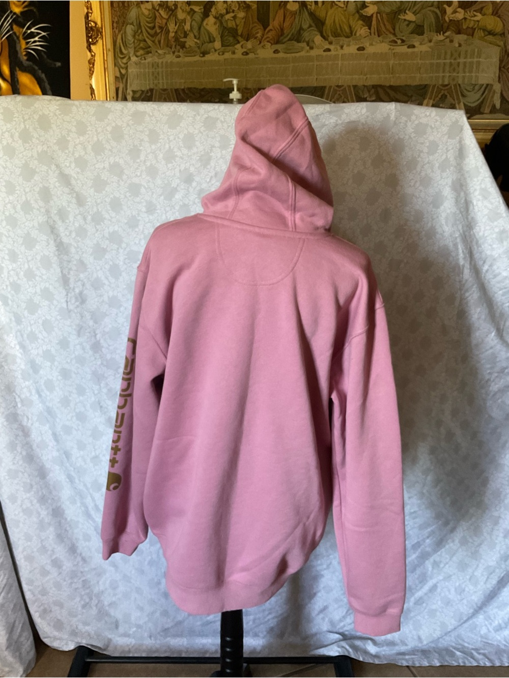 Carhartt Women's Pink Hooded Pullover Sweatshirt - Picture 5 of 7